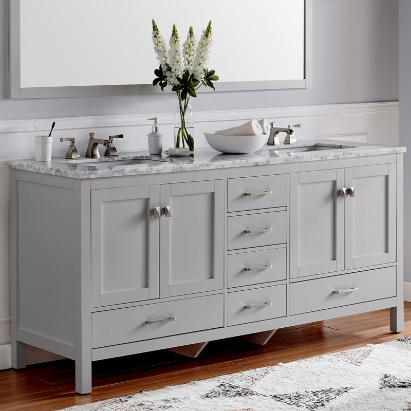 Eviva Aberdeen 60" Double Bathroom Vanity Set Perigold